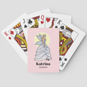 Feenprinzessin Petal-Kleid Mode-Illustration Spielkarten