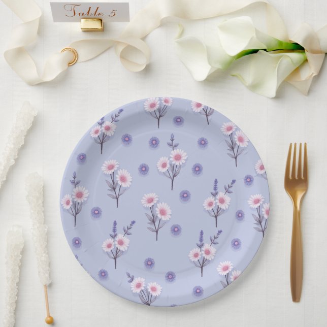 Feenstaub-Gänseblümchen Pappteller (Hochzeit)