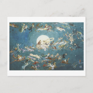 Feentanz um den Mond Postkarte
