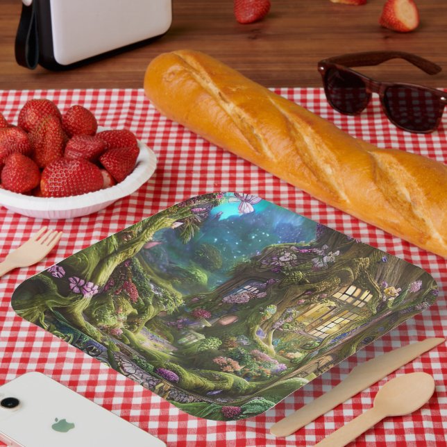 Feenwald-Grafik Pappteller (Picknick)