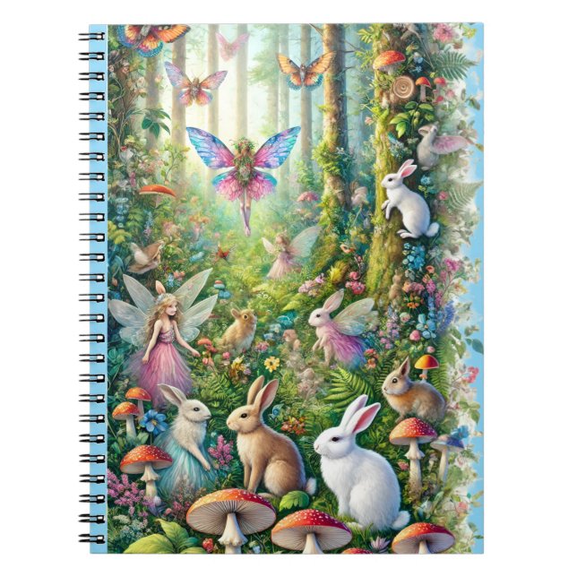 Feenwald-Versammlung Verzauberter Wald Fantasy Notizblock (Vorderseite)