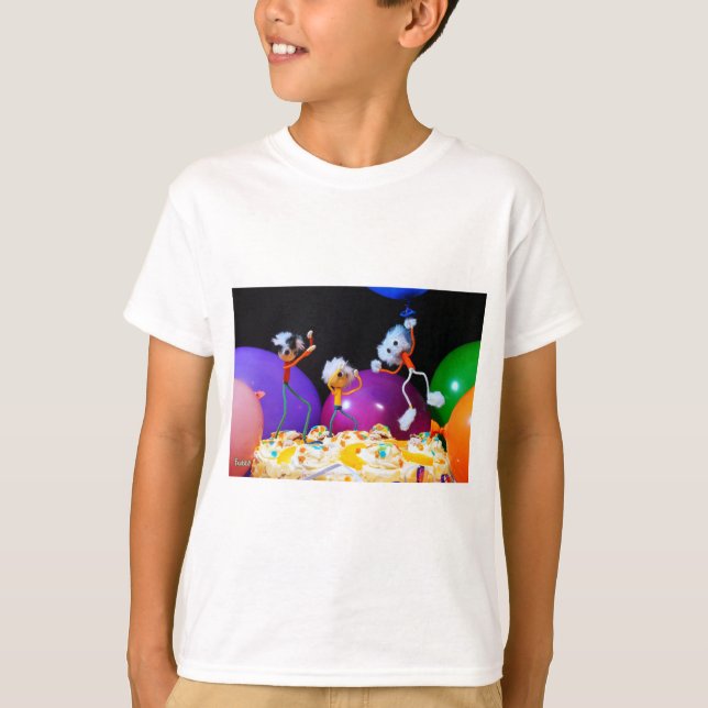 Feestelijke Fubby foto met ballonnen en taart. T-Shirt (Vorderseite)