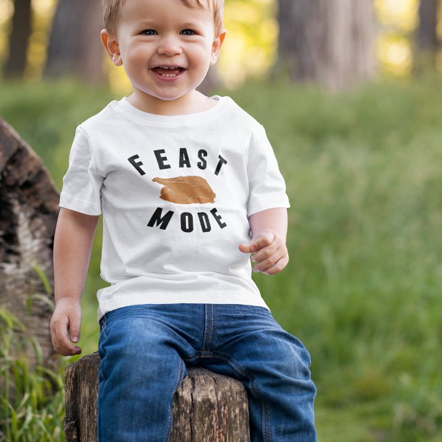 Feestmodus | Erntedank Turkey Baby Baby T-shirt (Von Creator hochgeladen)