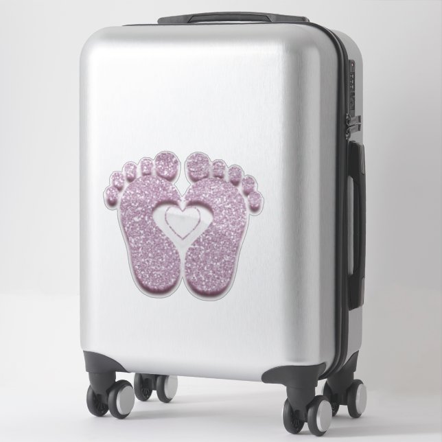 Feet Baby Heart Reflexology Massage Travel Rose Aufkleber (Koffer)