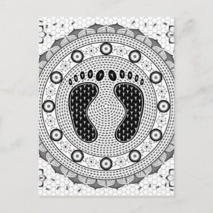 Feet Mandala Postkarte