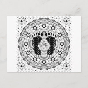 Feet Mandala Postkarte