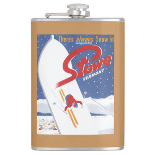 Fegendes S - Es gibt immer Schneepromo-Plakat Flachmann