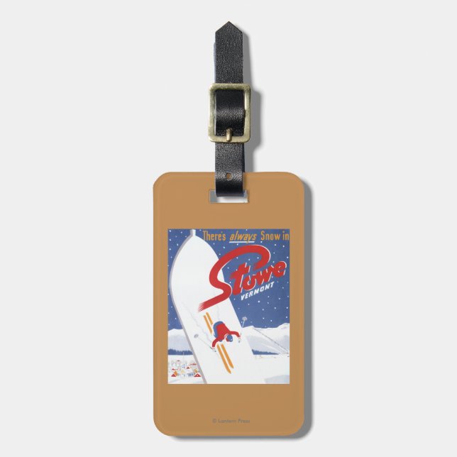 Fegendes S - Es gibt immer Schneepromo-Plakat Gepäckanhänger (Vorderseite vertikal)