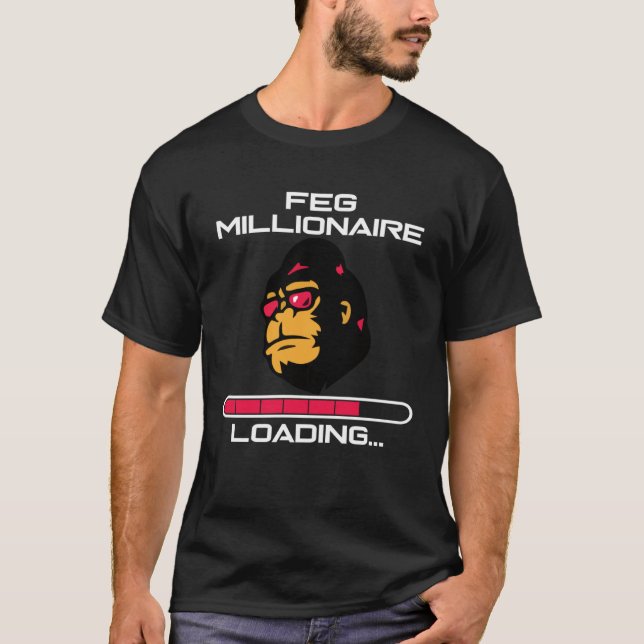 FegToken Millionaire Feg Hodl Crypto Cryptocurrenc T-Shirt (Vorderseite)