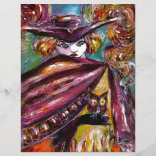 FEHLEN / Mysteriöse Maske mit Tricorn und Eule