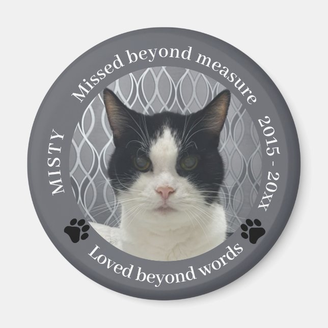 Fehlendes Foto über die Messung des Cat Memorial Magnet (Vorne)