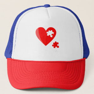Fehlendes Stück Herz Puzzle Valetines Day T-Shirt Truckerkappe