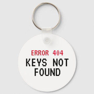 Fehler 404: Die Tasten wurden nicht als lustiges S Schlüsselanhänger
