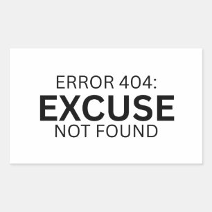 Fehler 404 Entschuldigung Nicht Gefunden Minimalis Rechteckiger Aufkleber