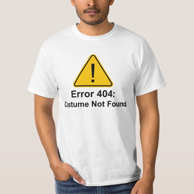 Fehler 404 Halloween-Kostüm wurde nicht gefunden T-Shirt (Vorderseite)