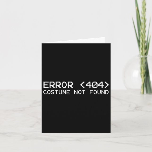 Fehler 404 Kostüm Halloween Programm nicht gefunde (Vorderseite)