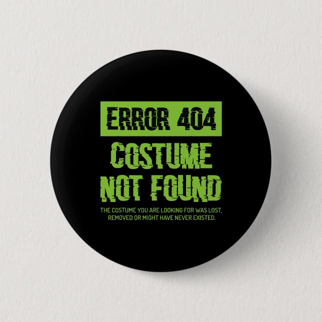 Fehler 404 Kostüm wurde nicht gefunden lazy Hallow Button (Vorderseite)