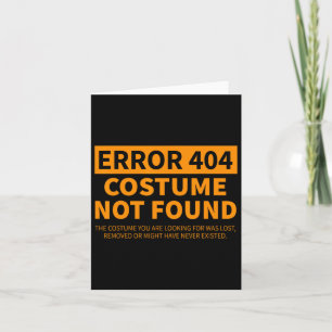 Fehler 404 Kostüm wurde nicht gefunden Matching Fu Karte