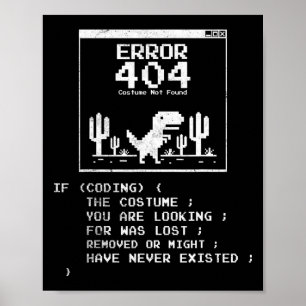 Fehler 404 Kostüm wurde nicht gefunden Poster