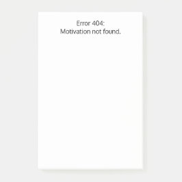 Fehler 404: Motivation nicht gefunden,lustig,Custo Post-it Klebezettel
