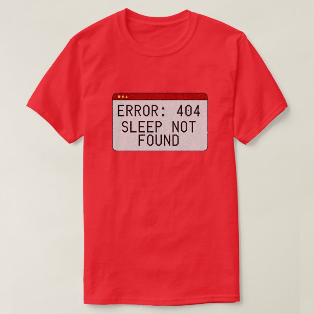 Fehler 404 Sleep Not Found Glitzer T - Shirt (Design vorne)