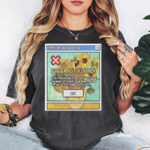 Fehler 404 Van Gogh Sonnenblumen Glitch Art T-Shirt