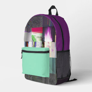Fehler beim Laden der Dark Glitch Art Abstract Gri Bedruckter Rucksack