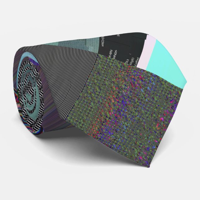 Fehler beim Laden der Dark Glitch Art Abstract Gri Krawatte (Gerollt)