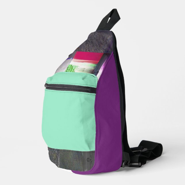 Fehler beim Laden der dunklen Glitch-Art Abstract  Crossbody Bag (Rechte Ecke)