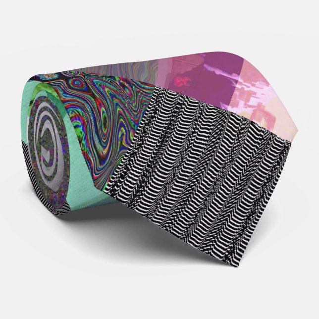 Fehler beim Laden der dunklen Glitch-Art Abstract  Krawatte (Gerollt)