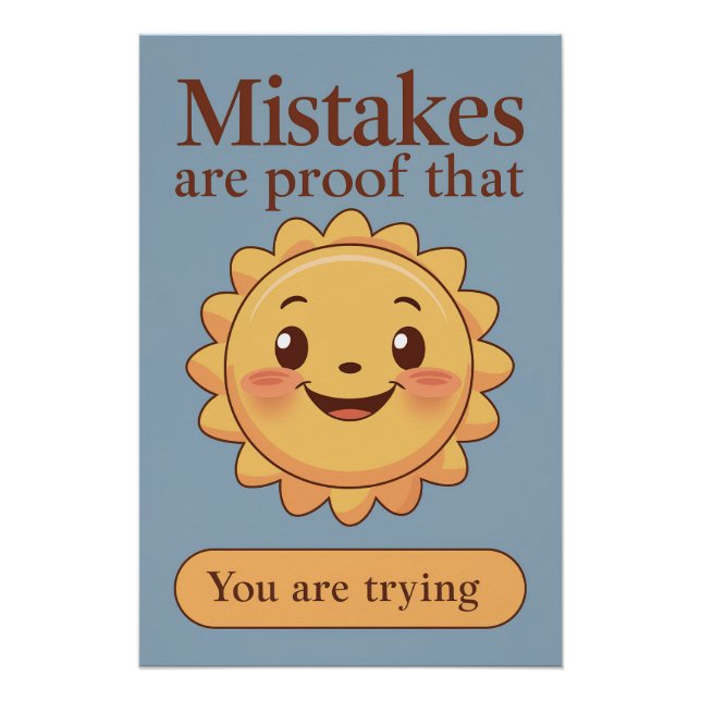 Fehler beweisen, dass du Poster versuchst (Vorderseite)