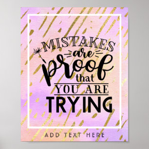 Fehler beweisen, dass Sie versuchen - Motivierend Poster