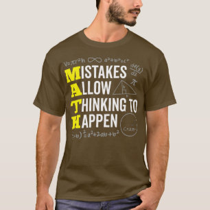 Fehler erlauben das Denken zu einem mathematischen T-Shirt