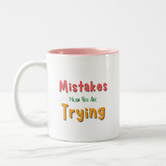 Fehler gemein, den du versuchst zweifarbige tasse