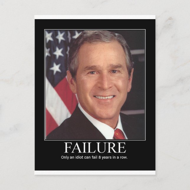 Fehler: George Bush Postkarte (Vorderseite)