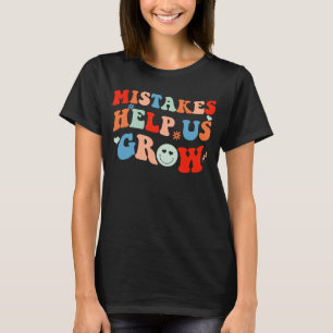 Fehler helfen uns, positive Retro-Lehrer zurückzug T-Shirt