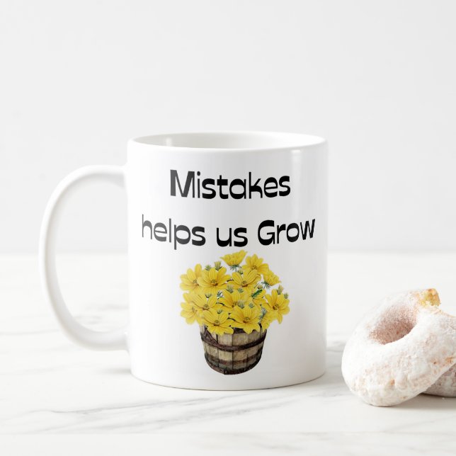 Fehler helfen uns, Tasse zu wachsen (Mit Donut)