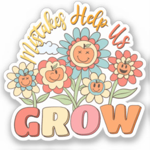Fehler helfen uns zu wachsen aufkleber