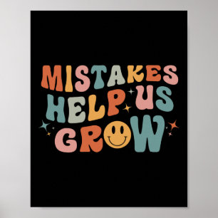 Fehler helfen uns zu wachsen - Retro Groovy Erster Poster