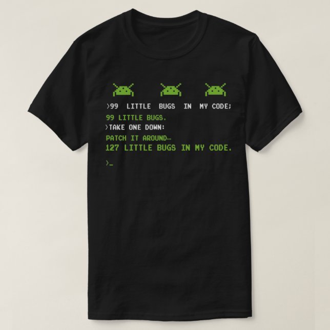 Fehler im Code Computer Science Coder-Programmiere T-Shirt (Design vorne)