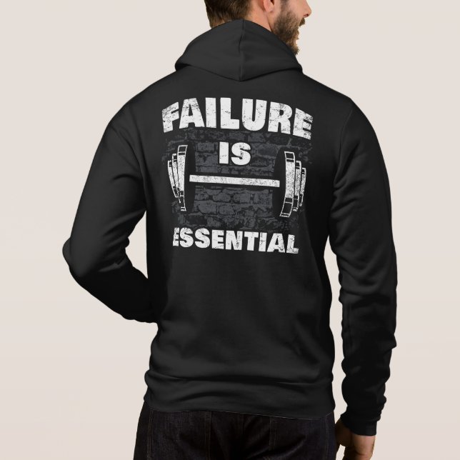 Fehler ist essenzielle Workout-Gym-Fitness motivie Hoodie (Rückseite)