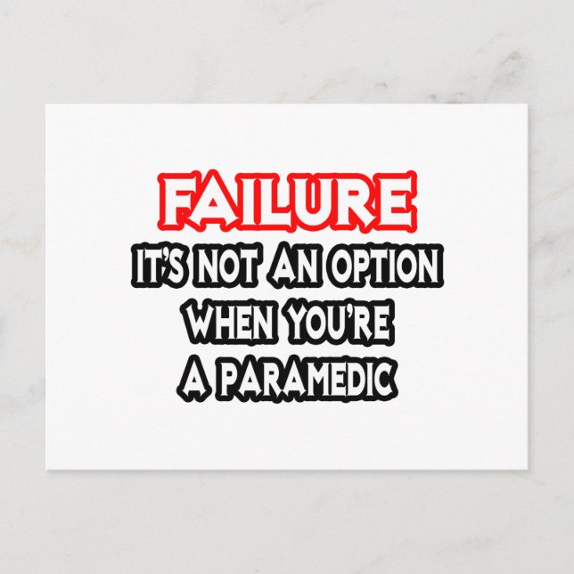 Fehler...Keine Option...paramedic Postkarte (Vorderseite)