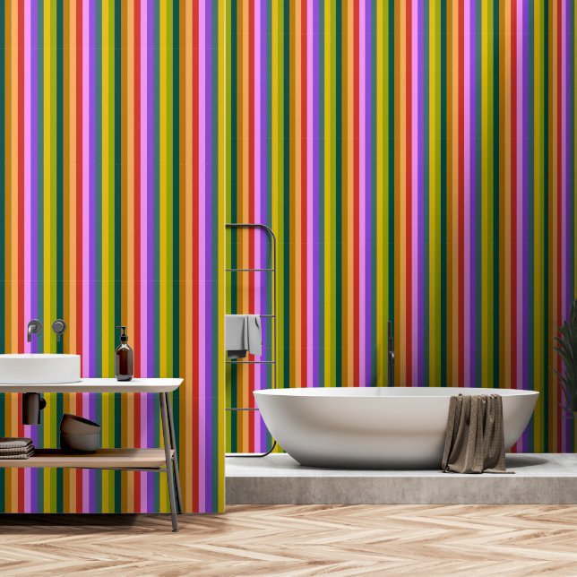 Fehler Life Nature Stripe BOS Vertikal Tapete (Badezimmer)