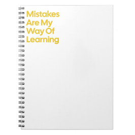 Fehler sind meine Art zu lernen Notizblock