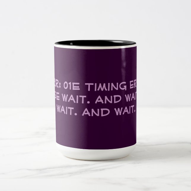 Fehlercode für Windows Wartecode Zweifarbige Tasse (Mittel)