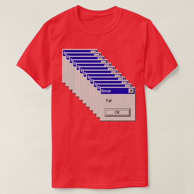 FehlerFehlerRetro Old School Computer PopUp im Ein T-Shirt (Design vorne)