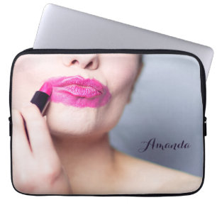 Fehlgebrannte Lipstick-individuelle Name-Notebooks Laptopschutzhülle