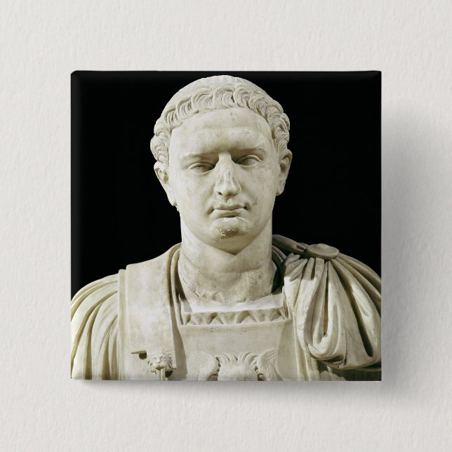 Fehlschlag des Kaisers Domitian Button (Vorderseite)