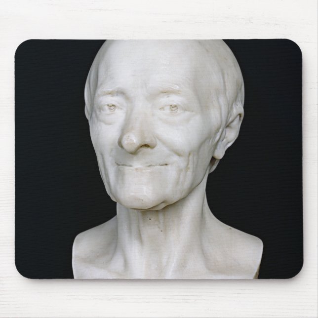 Fehlschlag von Voltaire ohne seine Perücke, 1778 Mousepad (Vorne)