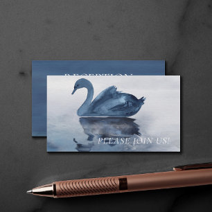 Fehlsichtigkeit   Blue Swan Hochzeitsempfang Begleitkarte